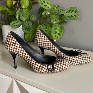 Charles David Houndstooth Heels, Size 8.5